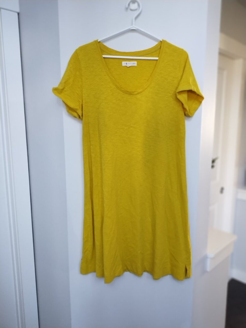 Lou & Grey for Loft 100% cotton midi short sleeve dress
